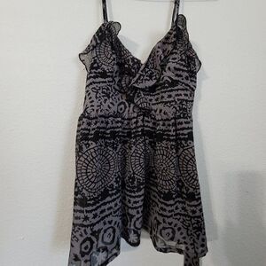 KIRRO Grey-Black Lined Top 535